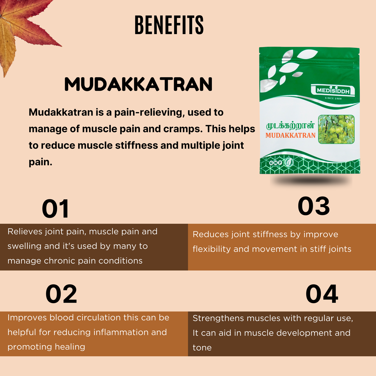 Mudakkatran Chooranam / Mudakathan powder - (balloon vine) MediSiddh