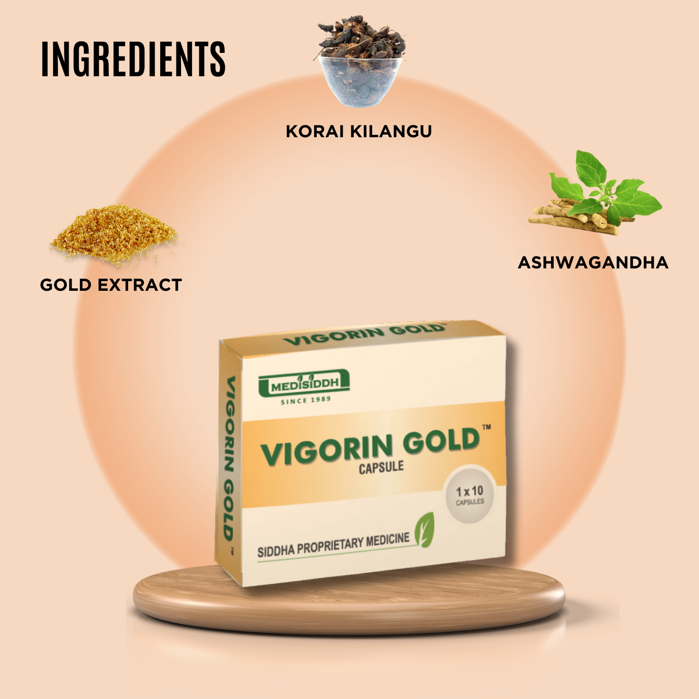 Dhathu Pusti Legiyam 200 Gms + Vigorin Gold Capsules 10 Nos - COMBO MediSiddh