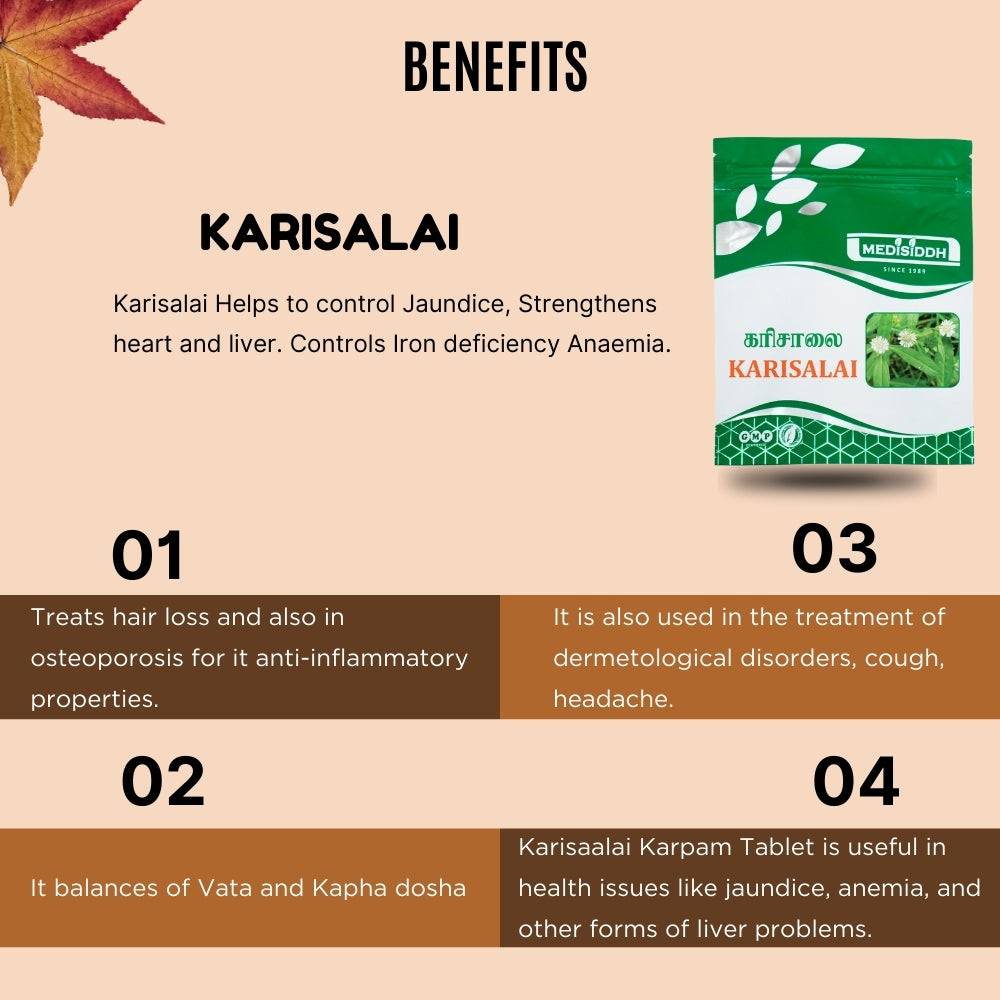 Karisalai Chooranam / False Daisy  Chooranam -( yellow fruit night shade) MediSiddh