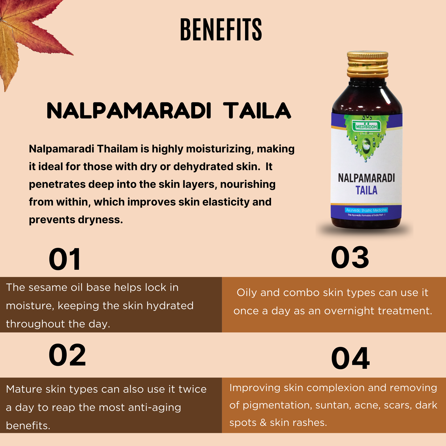 Nalpamarathi thailam / Four Ficus Oil - (nalpamaradi thailam) AllHerbs.com
