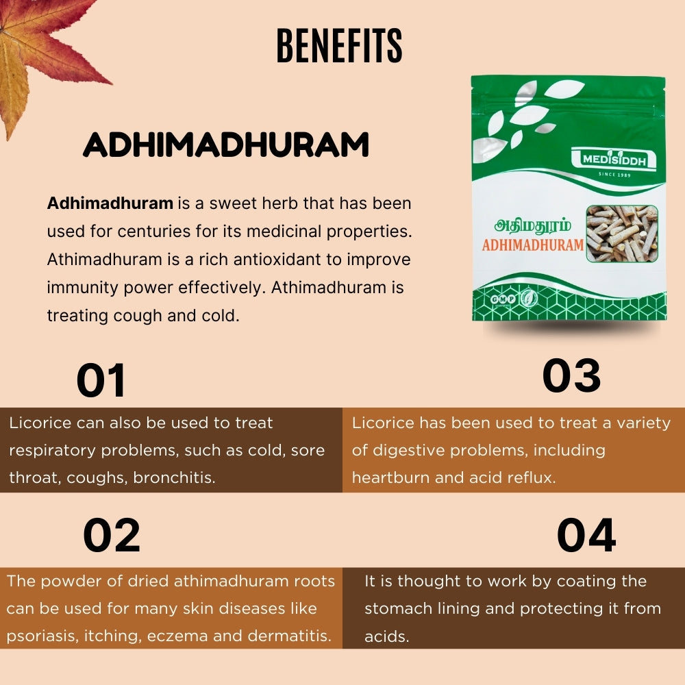 Adhimadhura Chooranam / Licorice Powder (mulethi ) MediSiddh