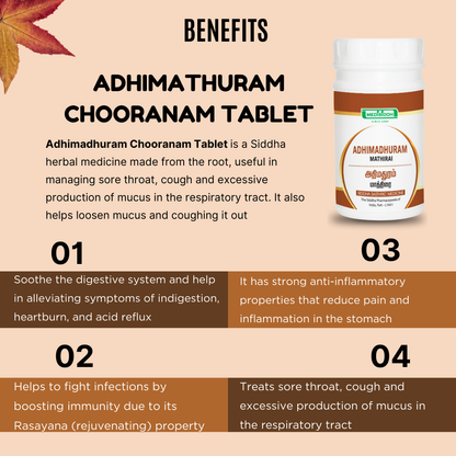 Adhimadhuram Chooranam Tablet / Licorice MediSiddh