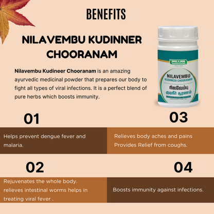Nilavembu kudineer Chooranam / Green chirayta  chooranam - Kalmegh /Andrographis paniculata MediSiddh