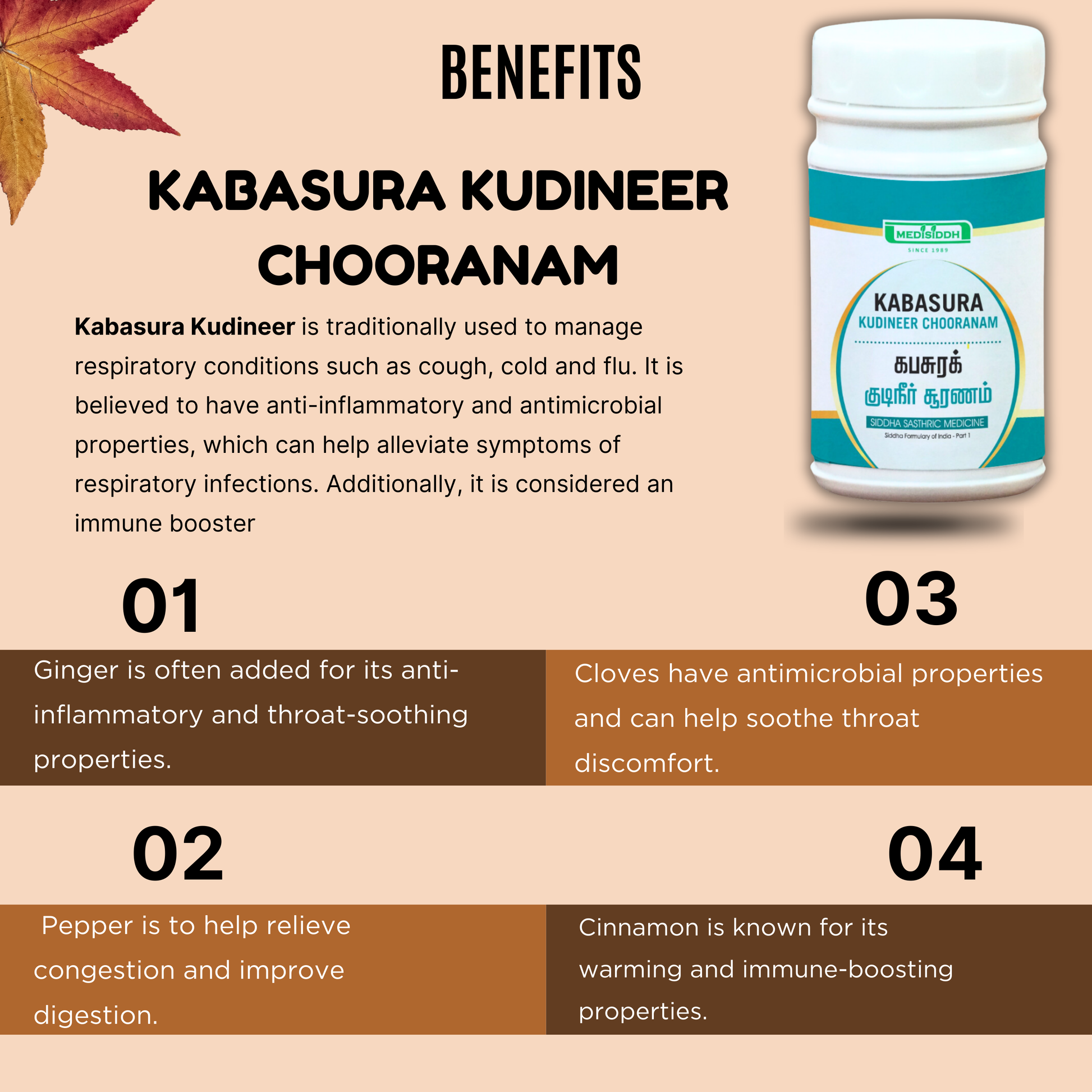 Kabasura kudineer chooranam /Kabasura kudineer powder MediSiddh
