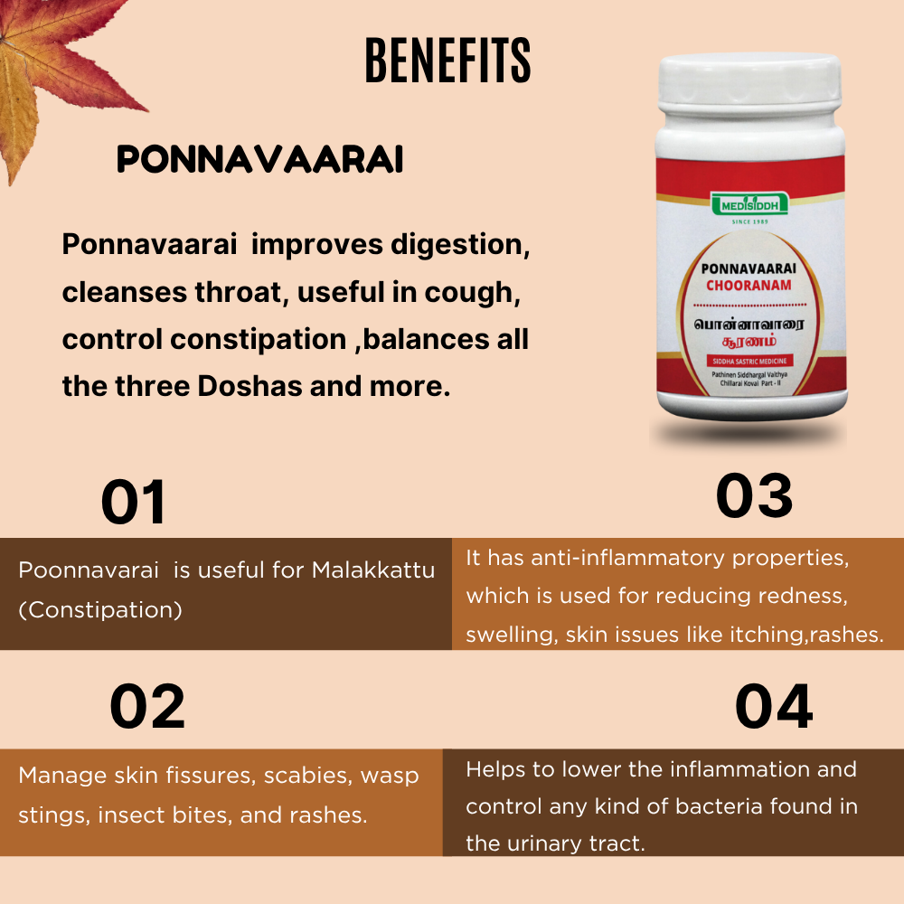 Ponnavarai chooranam / Senna occidentalis Powder MediSiddh