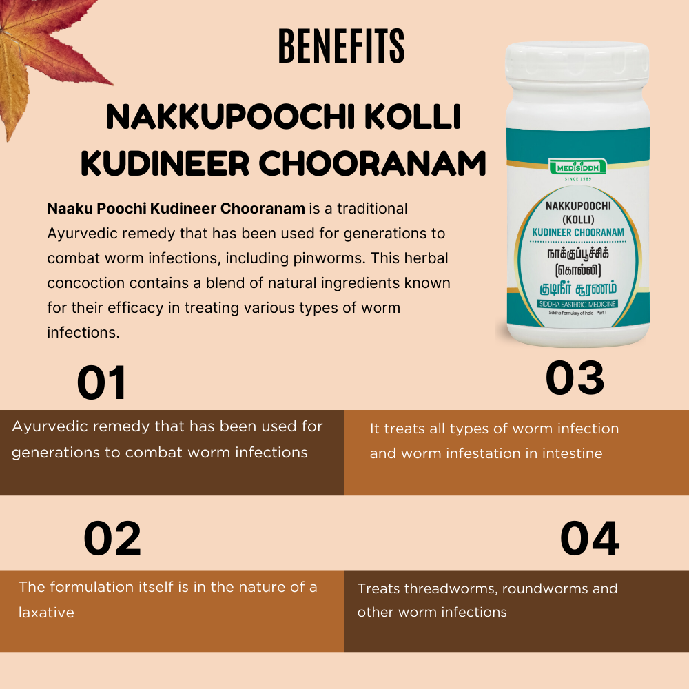 Nakkupuchikolli Kudineer Chooranam  / Deworming Choorana MediSiddh