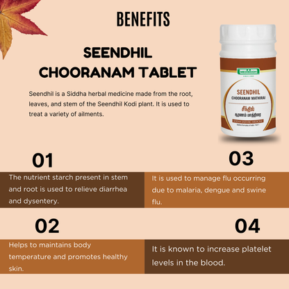 Seendhil Chooranam Tablet / Tinospora cordifolia Tablet MediSiddh