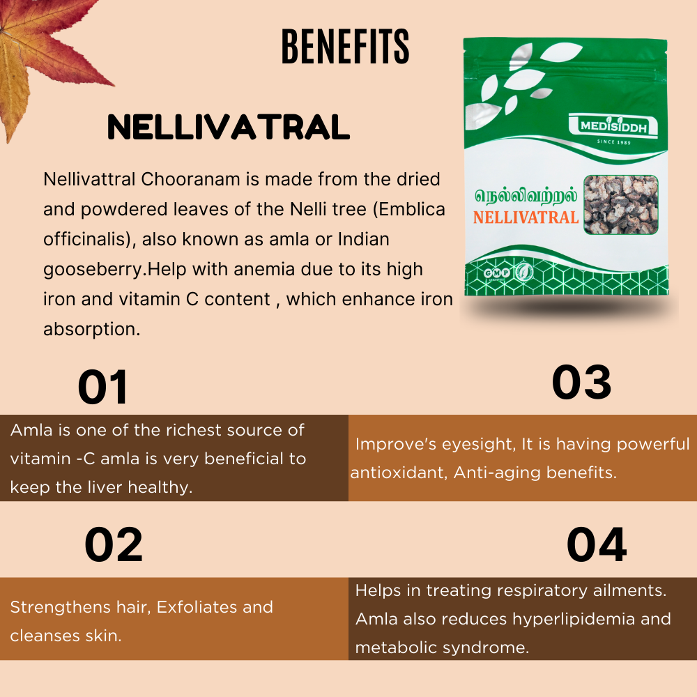 Nellivatral Chooranam / (amla) Indian gooseberry Powder MediSiddh
