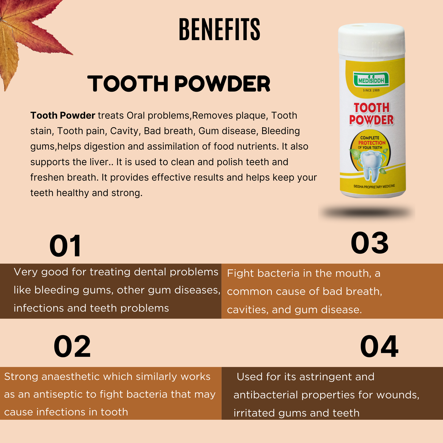 Medisiddh Tooth Powder for Bleeding gum