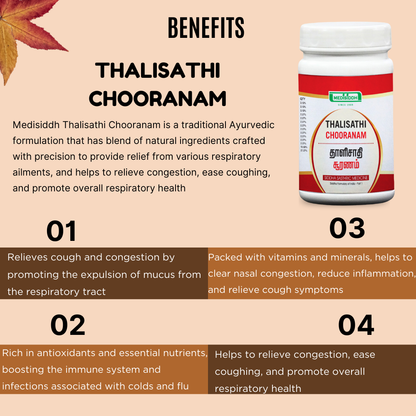 Thalisathi Chooranam /Talisapatradi  powder -(Talisadi Churna) MediSiddh