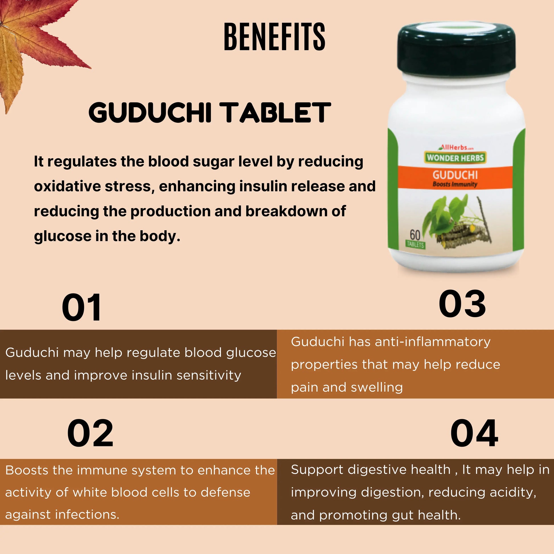 Guduchi Tablet - AH /Tinospora Cordifolia Tablet -(Giloi) MediSiddh