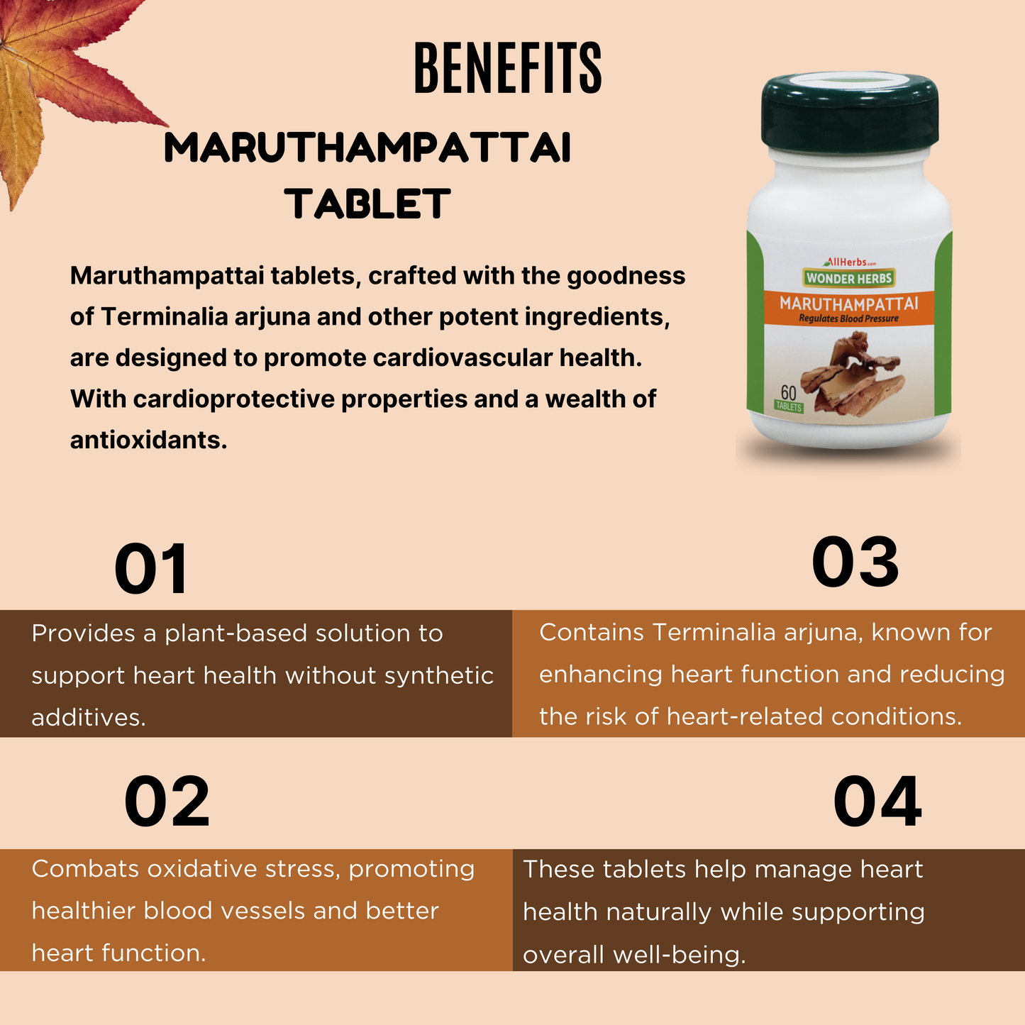 Maruthampattai Tablet - AH / Arjuna Bark -(Arjun) MediSiddh