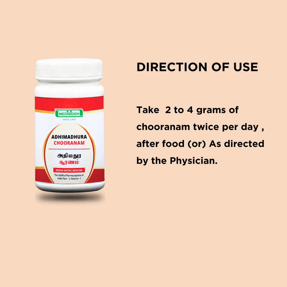 Adhimadhura Chooranam / Licorice Powder - Mulethi MediSiddh