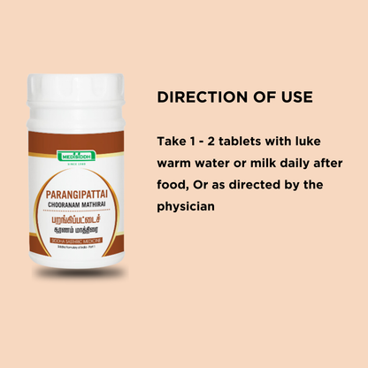 Parangipattai Chooranam Tablet /  China root chooranam tablet MediSiddh