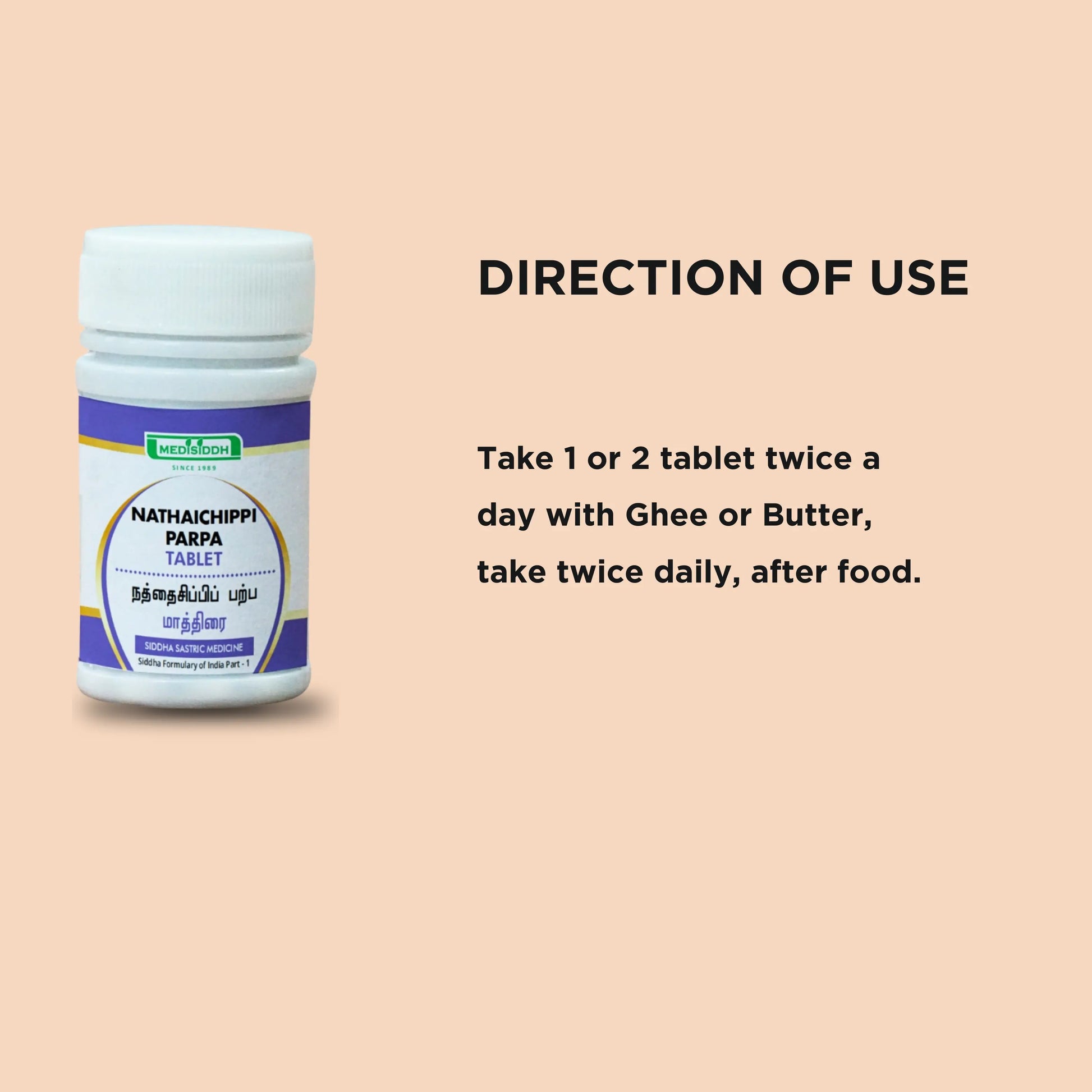 Nathaichippi parpa tablet / snail shell ash tablet MediSiddh