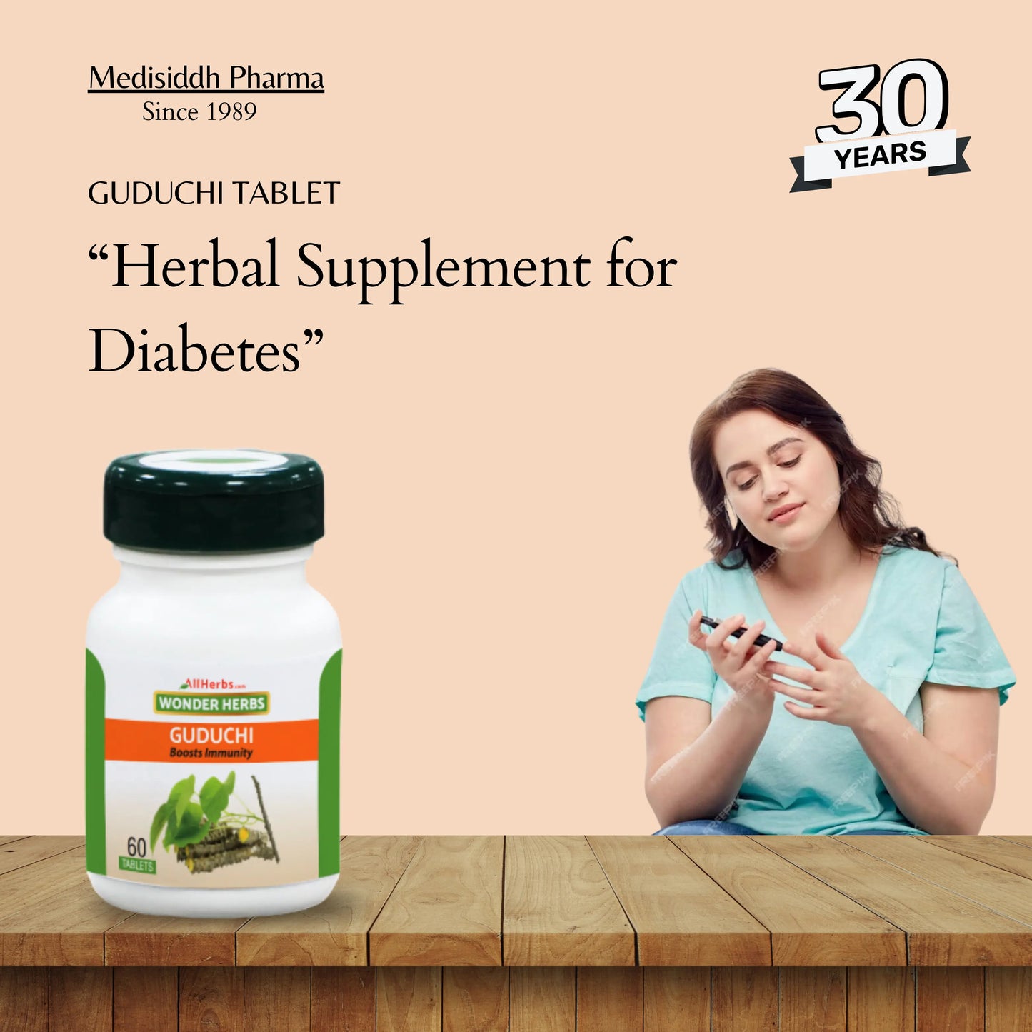 Guduchi Tablet - AH /Tinospora Cordifolia Tablet -(Giloi) MediSiddh