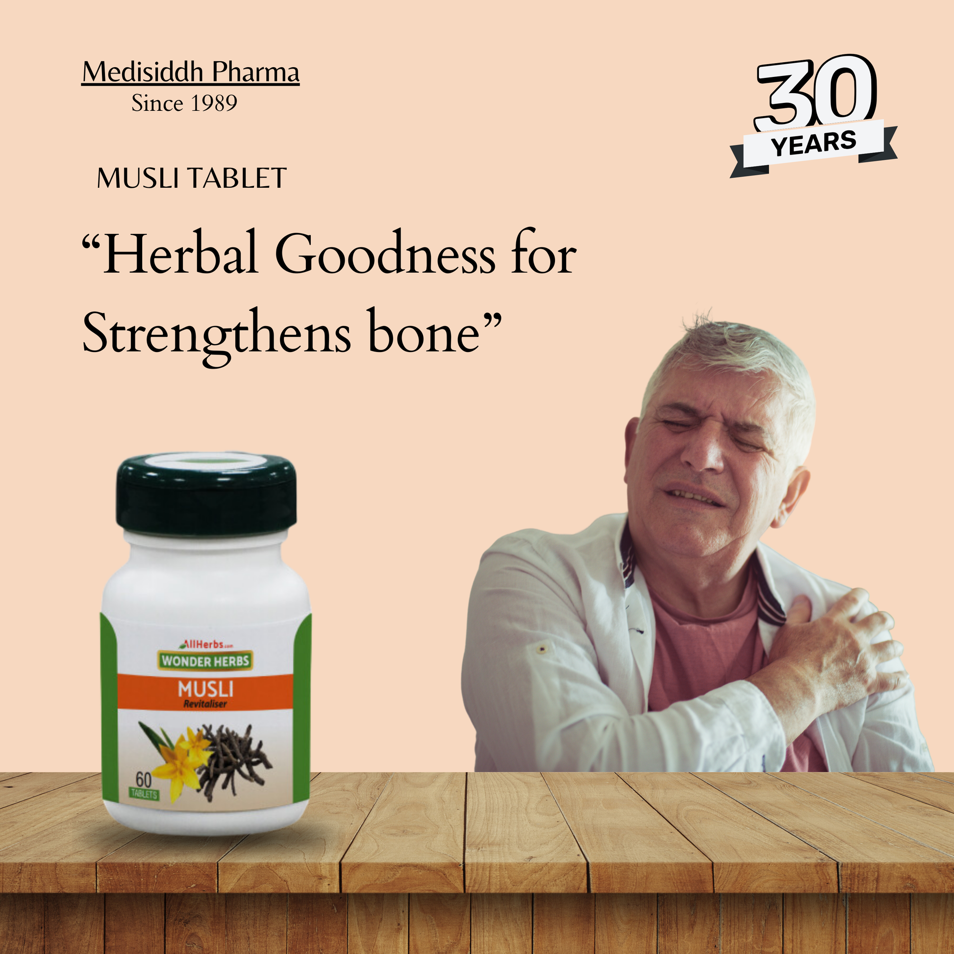 Musli tablet / Land-Calotrops tablet  - (chlorophytum borivilianum)- AH MediSiddh