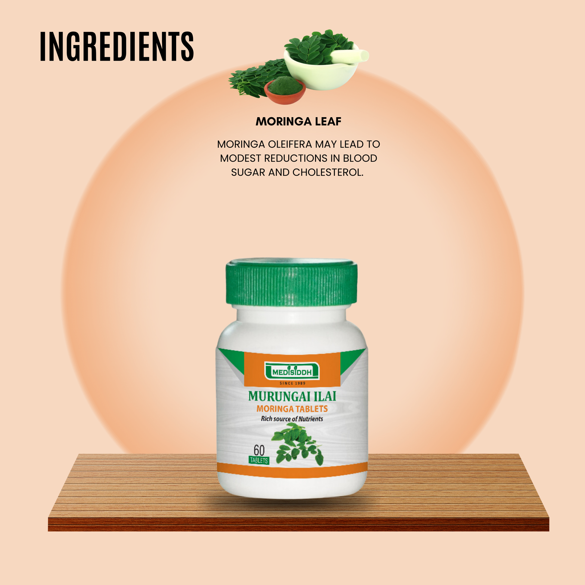 Moringa Tablet / drumstick - (horseradish tree)Tablet MediSiddh