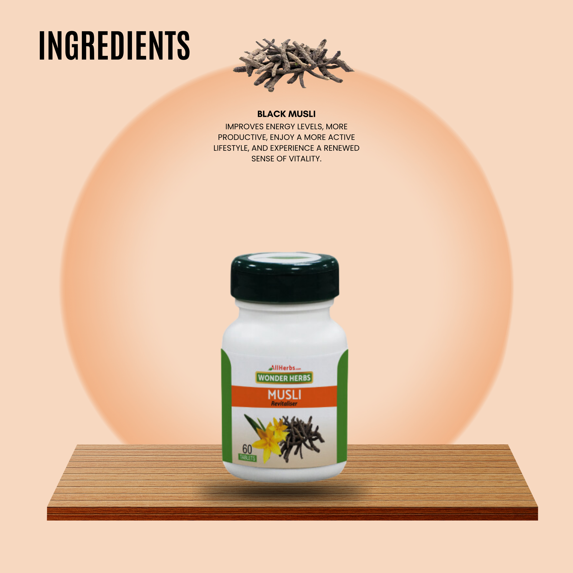 Musli tablet / Land-Calotrops tablet  - (chlorophytum borivilianum)- AH MediSiddh