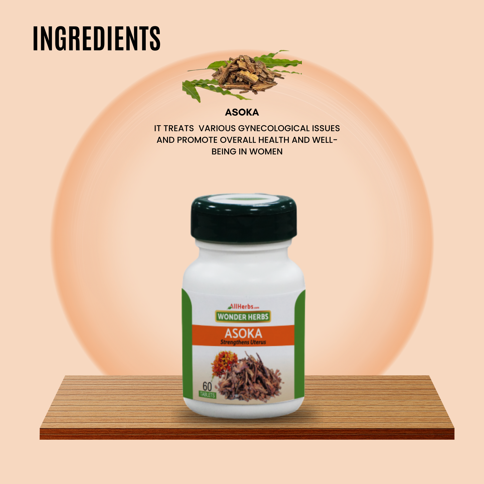 Asoka Tablet - AH / Sorrowless Tablet -(ashoka bark) MediSiddh