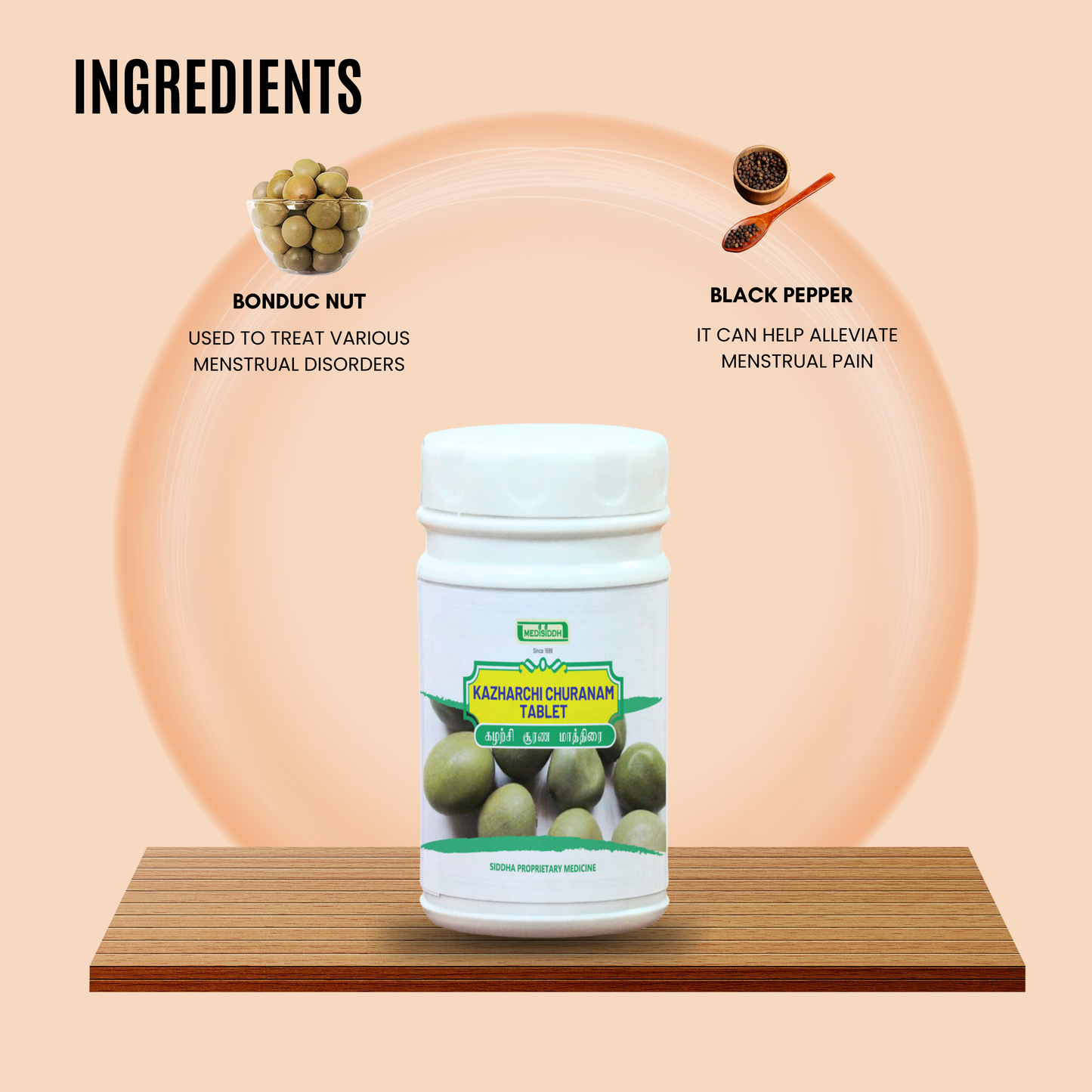 Kazharchi Chooranam Tablet / Fever Nut Tablet - kalarchi kai MediSiddh