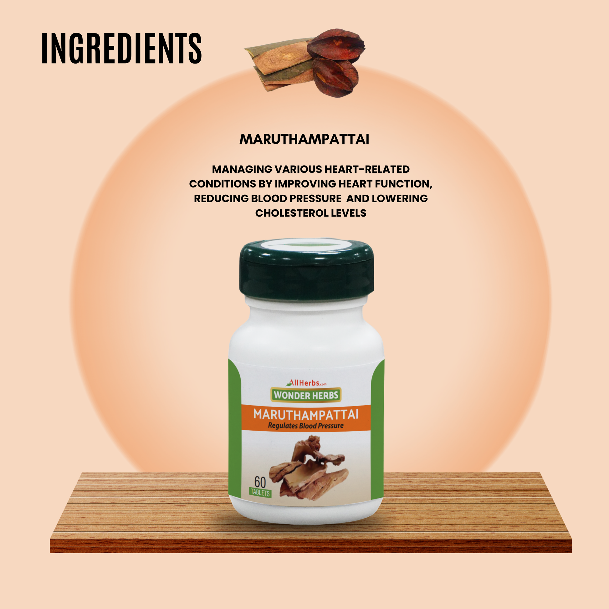 Maruthampattai Tablet - AH / Arjuna Bark -(Arjun) MediSiddh