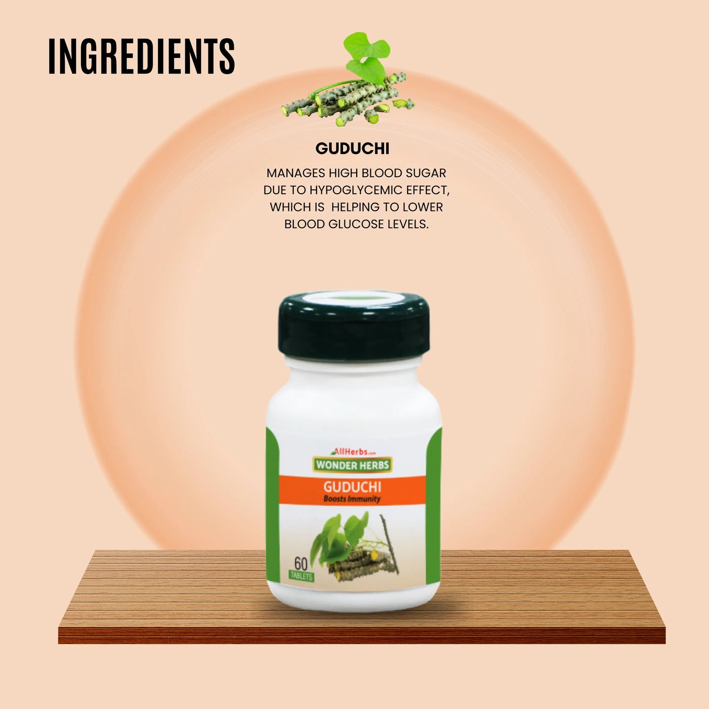 Guduchi Tablet - AH /Tinospora Cordifolia Tablet -(Giloi) MediSiddh