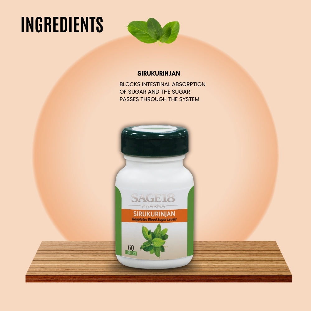 Sirukurinjan Tablet / Gymnema sylvestre tablet - Sage 18