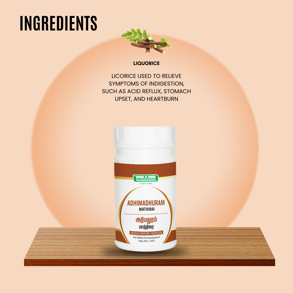 Adhimadhuram Chooranam Tablet / Licorice MediSiddh