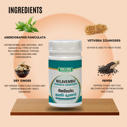 Nilavembu kudineer Chooranam / Green chirayta  chooranam - Kalmegh /Andrographis paniculata MediSiddh