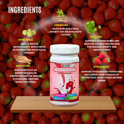 Aswatone Powder (Strawberry) MediSiddh