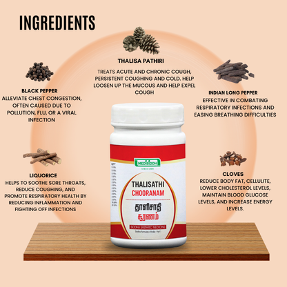 Thalisathi Chooranam /Talisapatradi  powder -(Talisadi Churna) MediSiddh