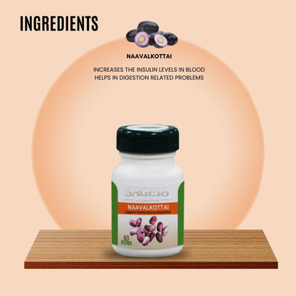 Naavalkottai Tablet / Jamun seed tablet - (syzygium cumini)- Sage 18