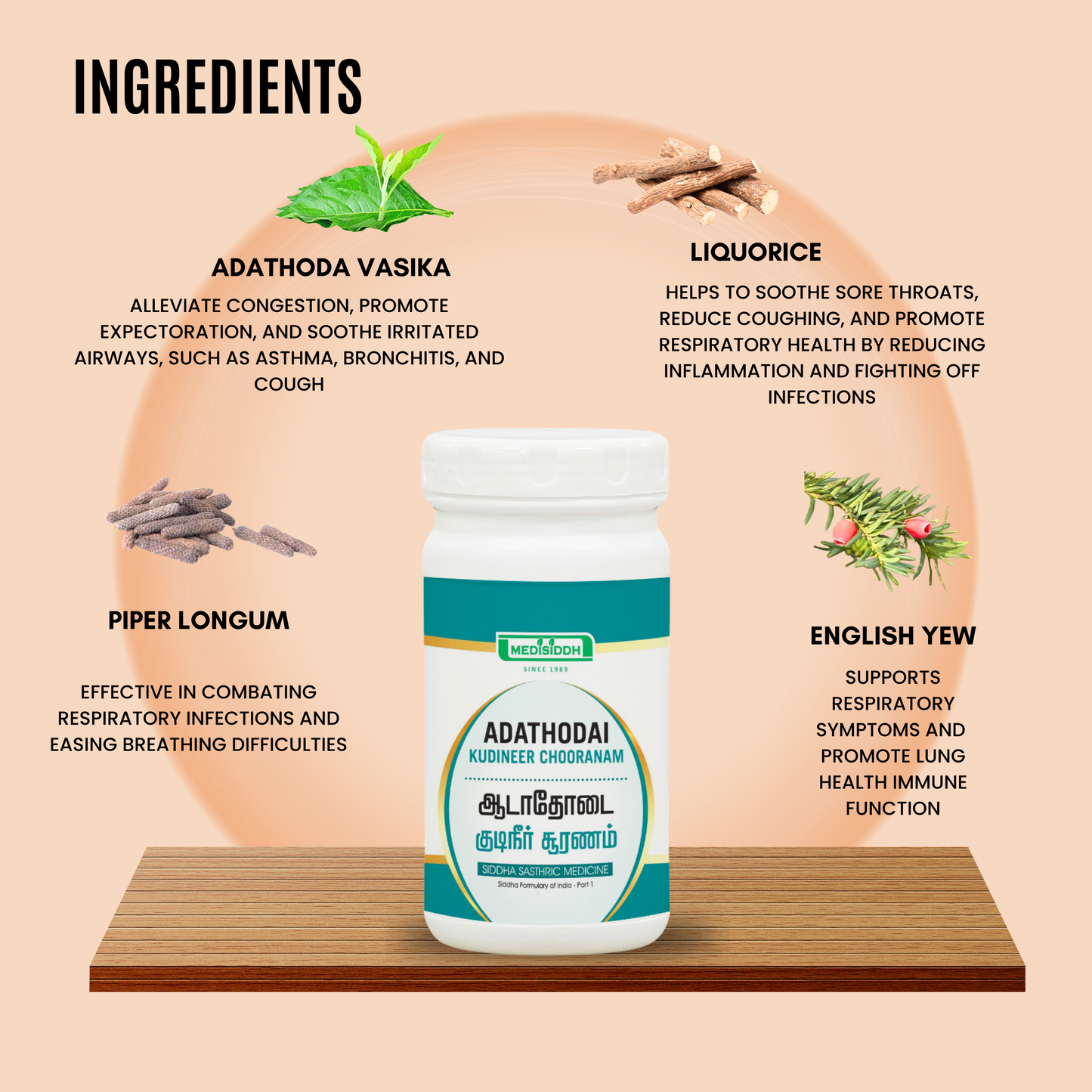 Adathodai kudineer chooranam / Malabar nut MediSiddh