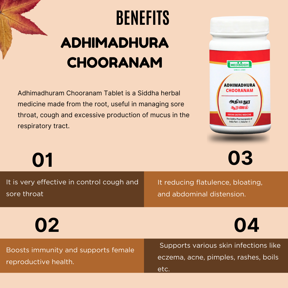Adhimadhura Chooranam / Licorice Powder - Mulethi MediSiddh