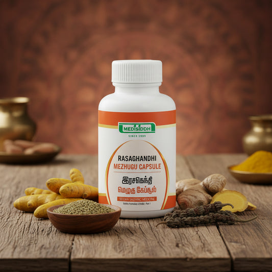 Rasaganthi mezhugu capsules
